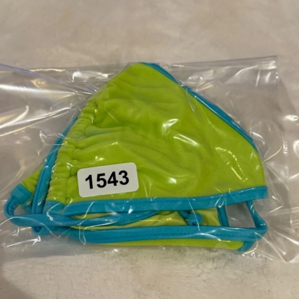 New! Frankies Bikinis Terry Triangle String Bikini Top 31543